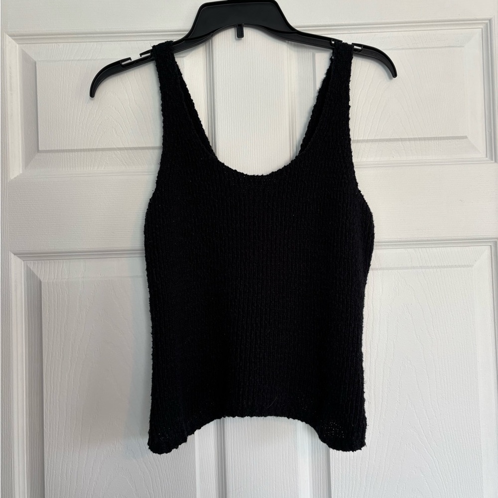 Hollister Black Knit Twist Back Tank Top